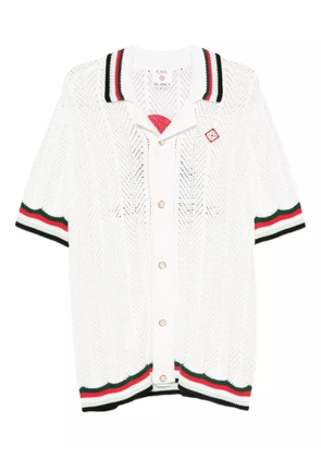 Casablanca logo-embroidered shirt - White