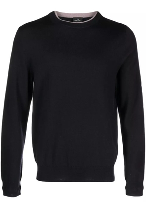 PS Paul Smith logo-embroidered merino jumper - Blue