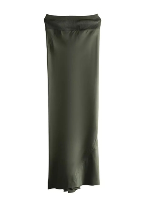 Rick Owens ribbed maxi skirt - Green