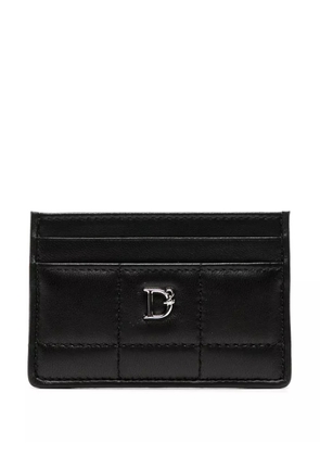 DSQUARED2 D2-plaque matelassé card holder - Black