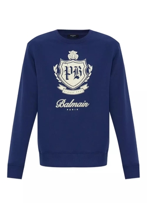 Balmain logo-print sweatshirt - Blue