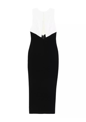 CHB CHRISTIAN BOARO two-tone sleeveless midi dress - Black