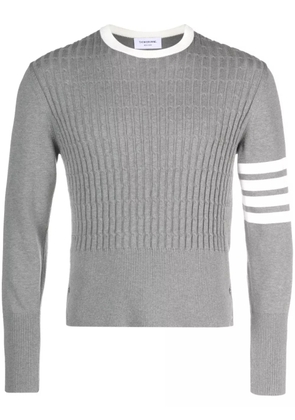 Thom Browne 4-Bar cable-knit sweatshirt - Grey