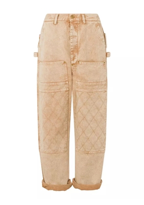 Moschino quilted pocket trousers - Neutrals