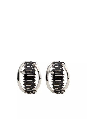 DSQUARED2 logo-plaque clip-on earrings - Silver