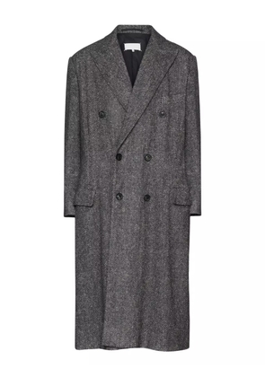 Maison Margiela herringbone double-breasted coat - Grey