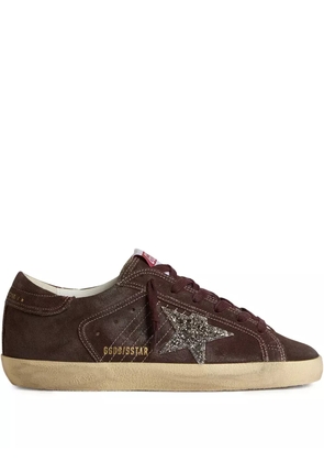 Golden Goose Super Star glitter-star embellished sneakers - Brown