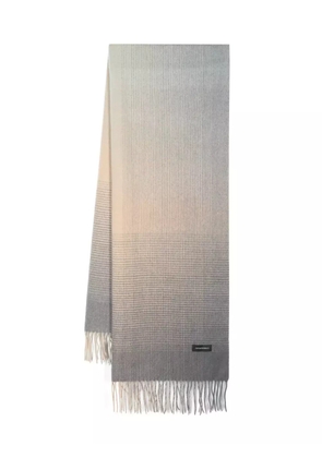 Emporio Armani gradient-effect wool scarf - Neutrals