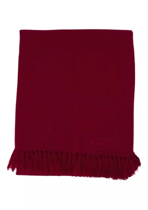 ISABEL MARANT fringed-trim scarf - Red
