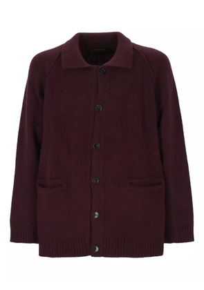 OFFICINA 36 buttoned raglan-sleeve cardigan - Red