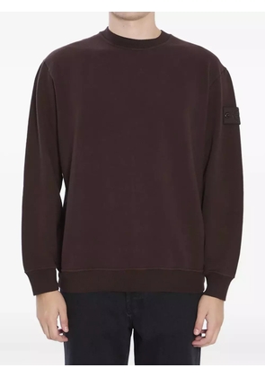 Stone Island logo-patch ribbed sweatshirt - Brown