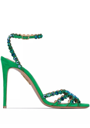 Aquazzura Tequila 105mm suede sandals - Green