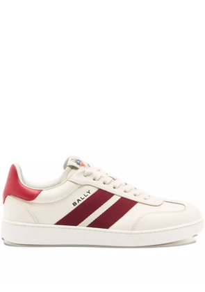 Bally Retro Crest striped leather sneakers - White