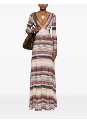 Missoni zigzag-woven dress - Neutrals