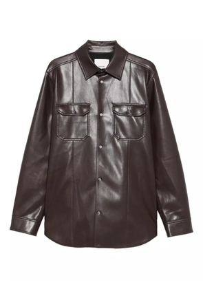 Nanushka Braylo pintuck pocket shirt - Brown