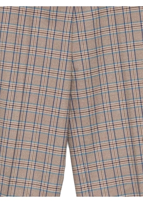 Manuel Ritz checked straight trousers - Brown