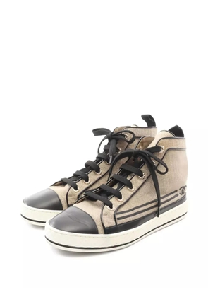 CHANEL Pre-Owned Interlocking CC hi-top sneakers - Neutrals