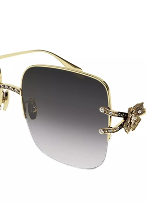 Alexander McQueen Eyewear Icons square-frame sunglasses - Gold
