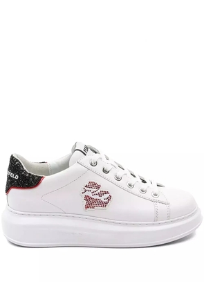 Karl Lagerfeld logo patch trainers - White