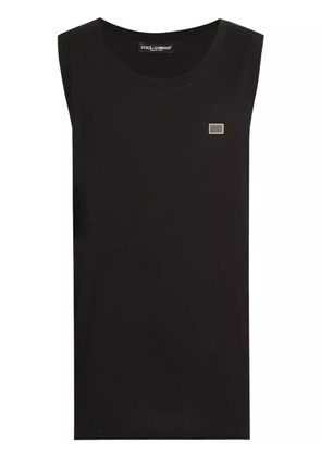 Dolce & Gabbana embroidered logo vest - Black