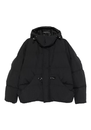 sacai hooded puffer coat - Black