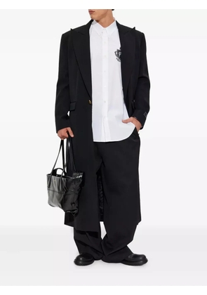 Balmain emblem buttoned shirt - White