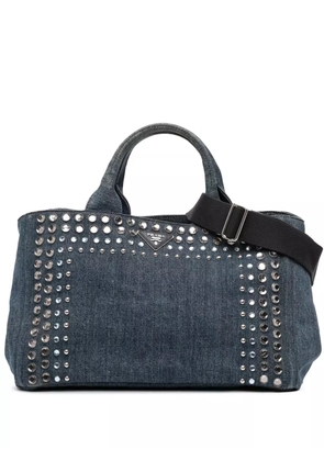 Prada Pre-Owned 2013-2025 Denim Canapa Bijoux satchel - Blue