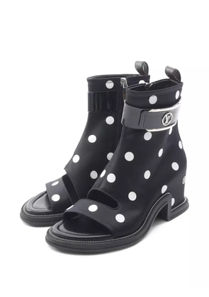 Louis Vuitton Pre-Owned 90mm Moonlight Line polka-dot boots - Black
