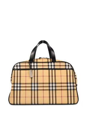 Burberry Pre-Owned 1990-2000s Vintage Check pattern duffle bag - Neutrals