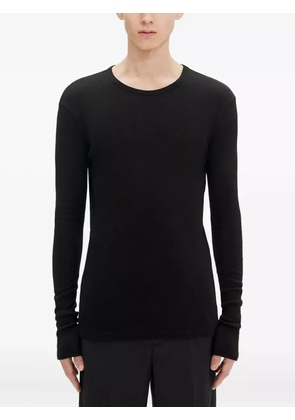 Ann Demeulemeester long-sleeve ribbed T-shirt - 099 BLACK