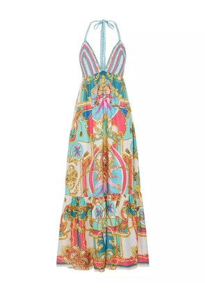 Camilla crochet-detailed maxi dress - Blue