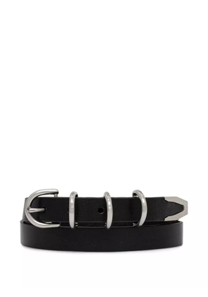 rag & bone leather triple-ring belt - Black