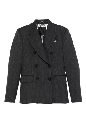 LIU JO pinstripe double-breasted blazer - Grey