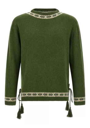 BODE jacquard fair-isle sweater - Green