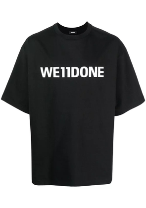 We11done logo-print cotton T-shirt - Black
