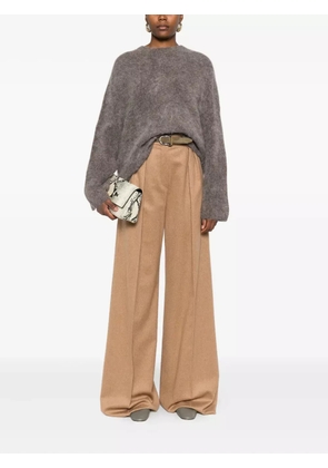 Soft Goat Alpaca crew neck knitwear - Grey