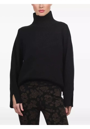 Allude ribbed-trim cashmere sweater - Black