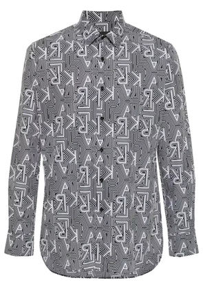 Karl Lagerfeld logo-print cotton shirt - Black