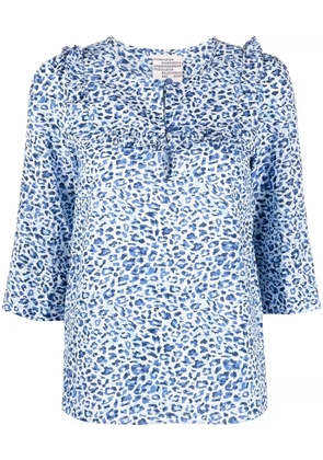 Baum Und Pferdgarten Maple leopard-print organic cotton blouse - Blue
