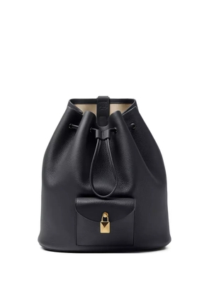 Loro Piana drawstring leather backpack - Black
