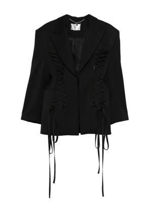 NISSA lace-up blazer - Black