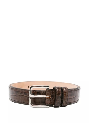 Cordera crocodile-effect leather belt - Brown