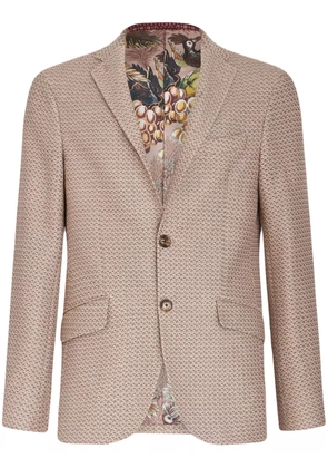 ETRO patterned-jacquard cotton blazer - Brown