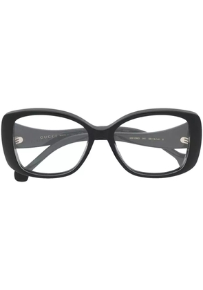 Gucci Eyewear Oversize square frame glasses - Black