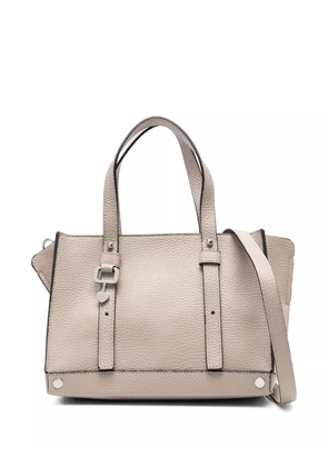 cromia heart-charm leather tote bag - Neutrals
