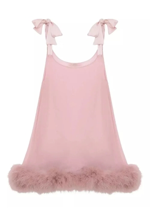 Gilda & Pearl Brief Encounter feather-trim babydoll - Pink