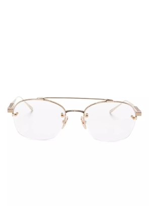 Leisure Society double-bridge half-rim glasses - Gold