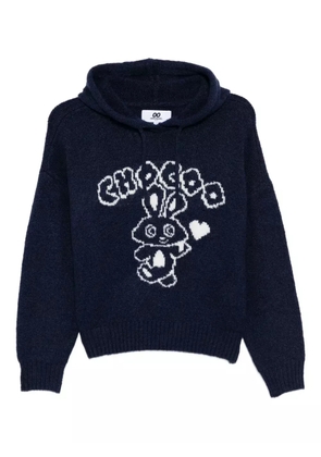CHOCOOLATE graphic-print hoodie - Blue