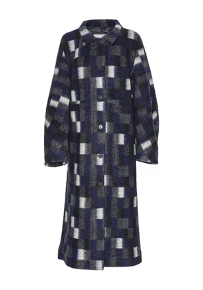 Henrik Vibskov single-breasted brushed coat - Blue