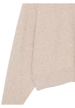Antonelli sequin-embellished sweater - Neutrals